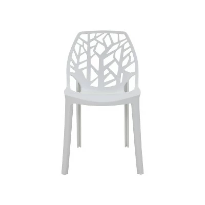 Set of 2 Amir Armless Indoor/Outdoor Modern Dining Chairs - Handy Living White 9 Set of 2 Amir Armless Indoor/Outdoor Modern Dining Chairs - Handy Living White - Image 7