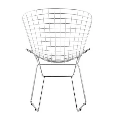 Set of 2 Mid-Century Modern Welded Steel Dining Chair Chrome - ZM Home 10 Set of 2 Mid-Century Modern Welded Steel Dining Chair Chrome - ZM Home - Image 8