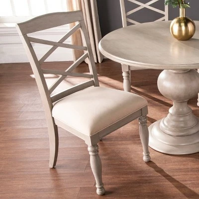 Set of 2 Simhurst Upholstered Dining Chairs Gray - Aiden Lane 3 Set of 2 Simhurst Upholstered Dining Chairs Gray - Aiden Lane