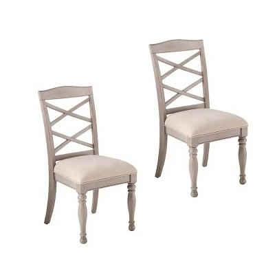 Set of 2 Simhurst Upholstered Dining Chairs Gray - Aiden Lane 13 Set of 2 Simhurst Upholstered Dining Chairs Gray - Aiden Lane - Image 11