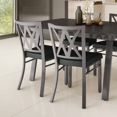 Washington Dining Chair Metal/Gray - Amisco 3 Washington Dining Chair Metal/Gray - Amisco