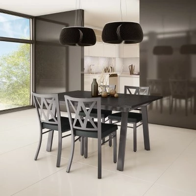 Washington Dining Chair Metal/Gray - Amisco 4 Washington Dining Chair Metal/Gray - Amisco - Image 2