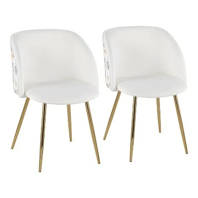 Set of 2 Fran Contemporary Dining Chairs - LumiSource Black/gold 18 Set of 2 Fran Contemporary Dining Chairs - LumiSource Black/gold - Image 16