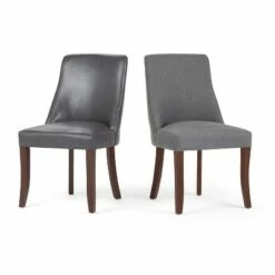 Set of 2 Haley Deluxe Dining Chair Stone Gray Faux Leather - WyndenHall -Dining Chairs And Benches Official Shop unnamed file 6610