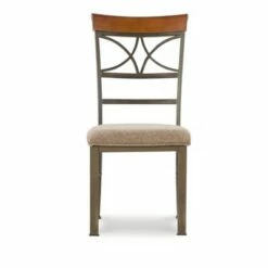 Set of 2 Carter Dining Chair Metal/Tan/Cherry - Powell Company