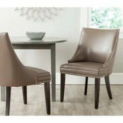 Set of 2 Afton Dining Chair Brown - Safavieh