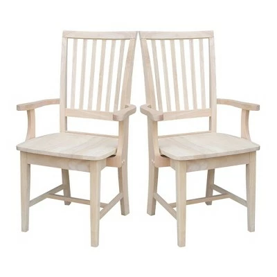 Mission Side Chair with Arms Unfinished - International Concepts 10 Mission Side Chair with Arms Unfinished - International Concepts - Image 8