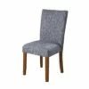 Set of 2 Dining Chair with Wooden Legs Blue - Benzara