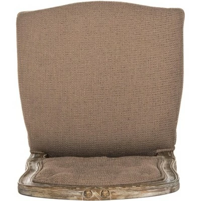 Eloise 20''H French Leg Dining Chair (Set of 2) - Dark Brown/Rustic Oak - Safavieh 9 Eloise 20''H French Leg Dining Chair (Set of 2) - Dark Brown/Rustic Oak - Safavieh - Image 7