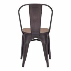 Set of 2 Industrial Style Metal and Rustic Wood Dining Chairs - ZM Home 12 Set of 2 Industrial Style Metal and Rustic Wood Dining Chairs - ZM Home -Dining Chairs And Benches Official Shop unnamed file 6811