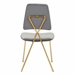 Set of 2 Cecilia Dining Chairs Gray/Gold - ZM Home -Dining Chairs And Benches Official Shop unnamed file 6836
