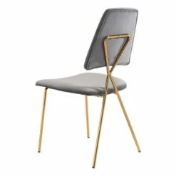Set of 2 Cecilia Dining Chairs Gray/Gold - ZM Home -Dining Chairs And Benches Official Shop unnamed file 6837