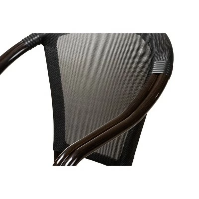 Set Of 2 Artus Indoor and Outdoor Stackable Bistro Dining Chairs - Baxton Studio Gray 4 Set Of 2 Artus Indoor and Outdoor Stackable Bistro Dining Chairs - Baxton Studio Gray - Image 2