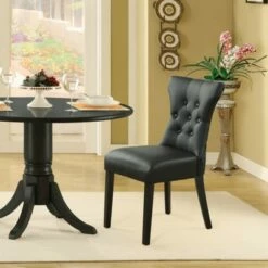 Set of 2 Silhouette Dining Chairs Black - Modway