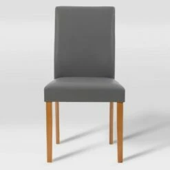 Set of 2 Alpine Two-Toned Dining Chairs Gray/Cherry Red - CorLiving