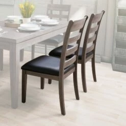 Set of 2 New York Wood Dining Chairs Washed Gray - CorLiving 18 Set of 2 New York Wood Dining Chairs Washed Gray - CorLiving -Dining Chairs And Benches Official Shop unnamed file 6930