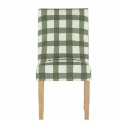 Kendra Slipcover Dining Chair in Pattern - Skyline Furniture Buffalo Gingham Buttercup