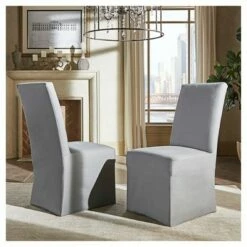 Walton Park Slipcovered Parsons Dining Chair 2 in Set - Inspire Q® Cream -Dining Chairs And Benches Official Shop unnamed file 698