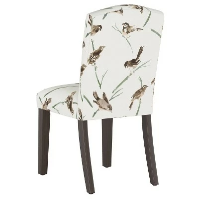 Alex Camel Back Dining Chair with Birds Design Audobon Cream Green - Skyline Furniture 5 Alex Camel Back Dining Chair with Birds Design Audobon Cream Green - Skyline Furniture - Image 3