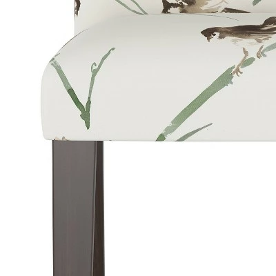 Alex Camel Back Dining Chair with Birds Design Audobon Cream Green - Skyline Furniture 6 Alex Camel Back Dining Chair with Birds Design Audobon Cream Green - Skyline Furniture - Image 4