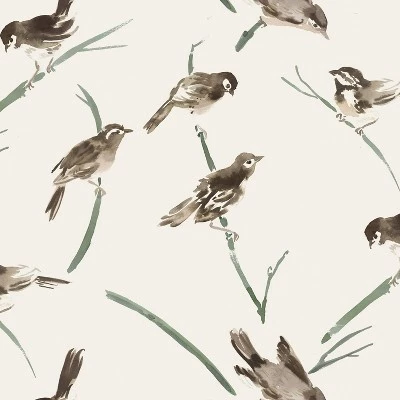 Alex Camel Back Dining Chair with Birds Design Audobon Cream Green - Skyline Furniture 7 Alex Camel Back Dining Chair with Birds Design Audobon Cream Green - Skyline Furniture - Image 5