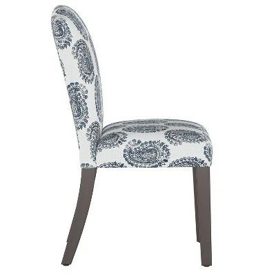 Alex Camel Back Dining Chair in Damask - Skyline Furniture Block Paisley Navy 4 Alex Camel Back Dining Chair in Damask - Skyline Furniture Block Paisley Navy - Image 2