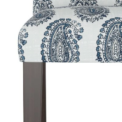Alex Camel Back Dining Chair in Damask - Skyline Furniture Block Paisley Navy 6 Alex Camel Back Dining Chair in Damask - Skyline Furniture Block Paisley Navy - Image 4