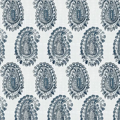 Alex Camel Back Dining Chair in Damask - Skyline Furniture Block Paisley Navy 7 Alex Camel Back Dining Chair in Damask - Skyline Furniture Block Paisley Navy - Image 5