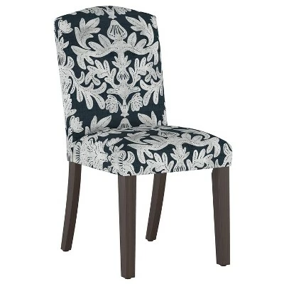 Alex Camel Back Dining Chair in Damask - Skyline Furniture Block Paisley Navy 11 Alex Camel Back Dining Chair in Damask - Skyline Furniture Block Paisley Navy - Image 9