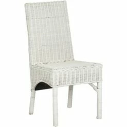 Sommerset Rattan Side Chair (Set of 2) - White - Safavieh