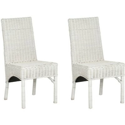Sommerset Rattan Side Chair (Set of 2) - White - Safavieh 5 Sommerset Rattan Side Chair (Set of 2) - White - Safavieh - Image 3