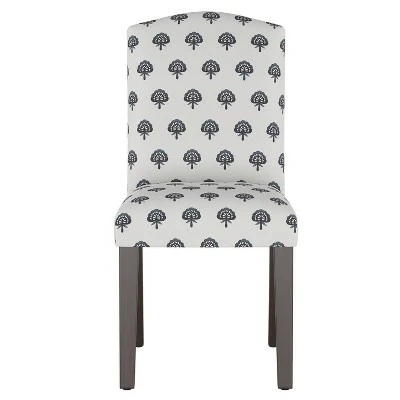 Camel Back Dining Chair Clara Block Navy - Skyline Furniture 3 Camel Back Dining Chair Clara Block Navy - Skyline Furniture