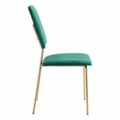 Set of 2 Cecilia Dining Chairs Green/Gold - ZM Home