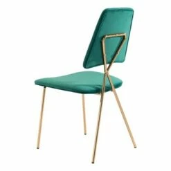 Set of 2 Cecilia Dining Chairs Green/Gold - ZM Home -Dining Chairs And Benches Official Shop unnamed file 7107