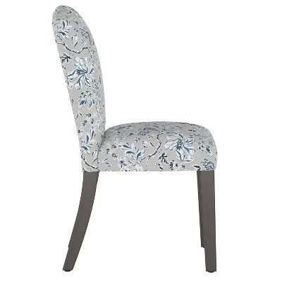 Camel Back Dining Chair Blockprint Gray - Skyline Furniture 4 Camel Back Dining Chair Blockprint Gray - Skyline Furniture - Image 2