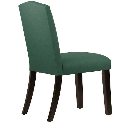 Nail Button Camel Back Dining Chair in Linen Conifer Green - Skyline Furniture 5 Nail Button Camel Back Dining Chair in Linen Conifer Green - Skyline Furniture - Image 3