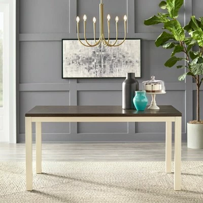 Set of 2 Torrence Two Toned Dining Chairs Dark Walnut/White - Lifestorey 5 Set of 2 Torrence Two Toned Dining Chairs Dark Walnut/White - Lifestorey - Image 3