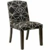 Alex Camel Back Patterned Dining Chair Macrame Sepia - Skyline Furniture