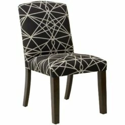Alex Camel Back Patterned Dining Chair Macrame Sepia - Skyline Furniture