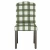 Alex Camel Back Patterned Dining Chair Buffalo Square Sage - Skyline Furniture