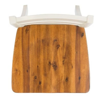 Set of 2 Silio Ladder Back Dining Chairs White/Natural - Safavieh 8 Set of 2 Silio Ladder Back Dining Chairs White/Natural - Safavieh - Image 6