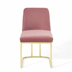 Set of 2 Amplify Sled Base Performance Velvet Armless Dining Chairs Gold/Dusty Rose - Modway -Dining Chairs And Benches Official Shop unnamed file 7180