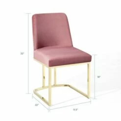 Set of 2 Amplify Sled Base Performance Velvet Armless Dining Chairs Gold/Dusty Rose - Modway -Dining Chairs And Benches Official Shop unnamed file 7181