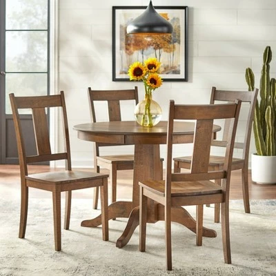 Set of 2 Athens Dining Chairs Walnut - Lifestorey 4 Set of 2 Athens Dining Chairs Walnut - Lifestorey - Image 2