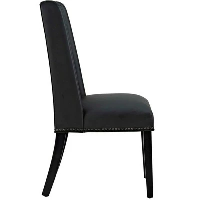 Baron Vinyl Dining Chair Black - Modway 4 Baron Vinyl Dining Chair Black - Modway - Image 2