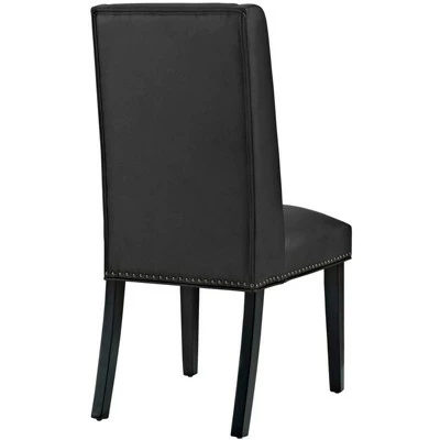 Baron Vinyl Dining Chair Black - Modway 5 Baron Vinyl Dining Chair Black - Modway - Image 3