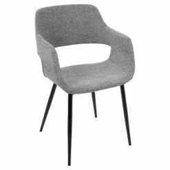 Set of 2 Margarite Mid Century Modern Dining, Accent Chair - LumiSource Orange