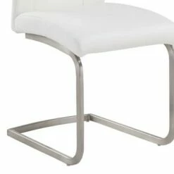 Set of 2 Evelyn Dining Chair White/Steel Finish - Armen Living -Dining Chairs And Benches Official Shop unnamed file 7248