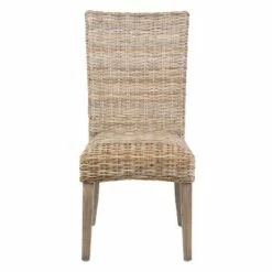 Set of 2 Carina Rattan Dining Chair Brown - East At Main