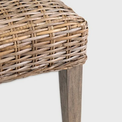 Set of 2 Carina Rattan Dining Chair Brown - East At Main 6 Set of 2 Carina Rattan Dining Chair Brown - East At Main - Image 4